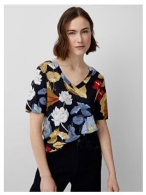 Contemporaine Par Simons V-Neck Linen Shirt Size XXL